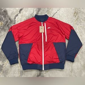 NEW!!  Nike Therma Fit Legacy Reversible Bomber Jacket - Medium